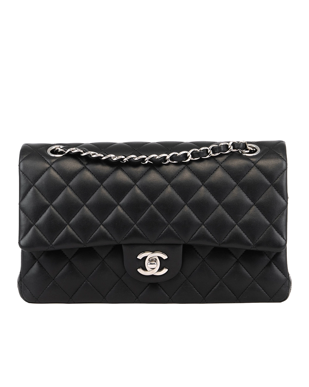 CHANEL CLASSIC 10 BLACK LAMB SHW TA1G53T1 1130