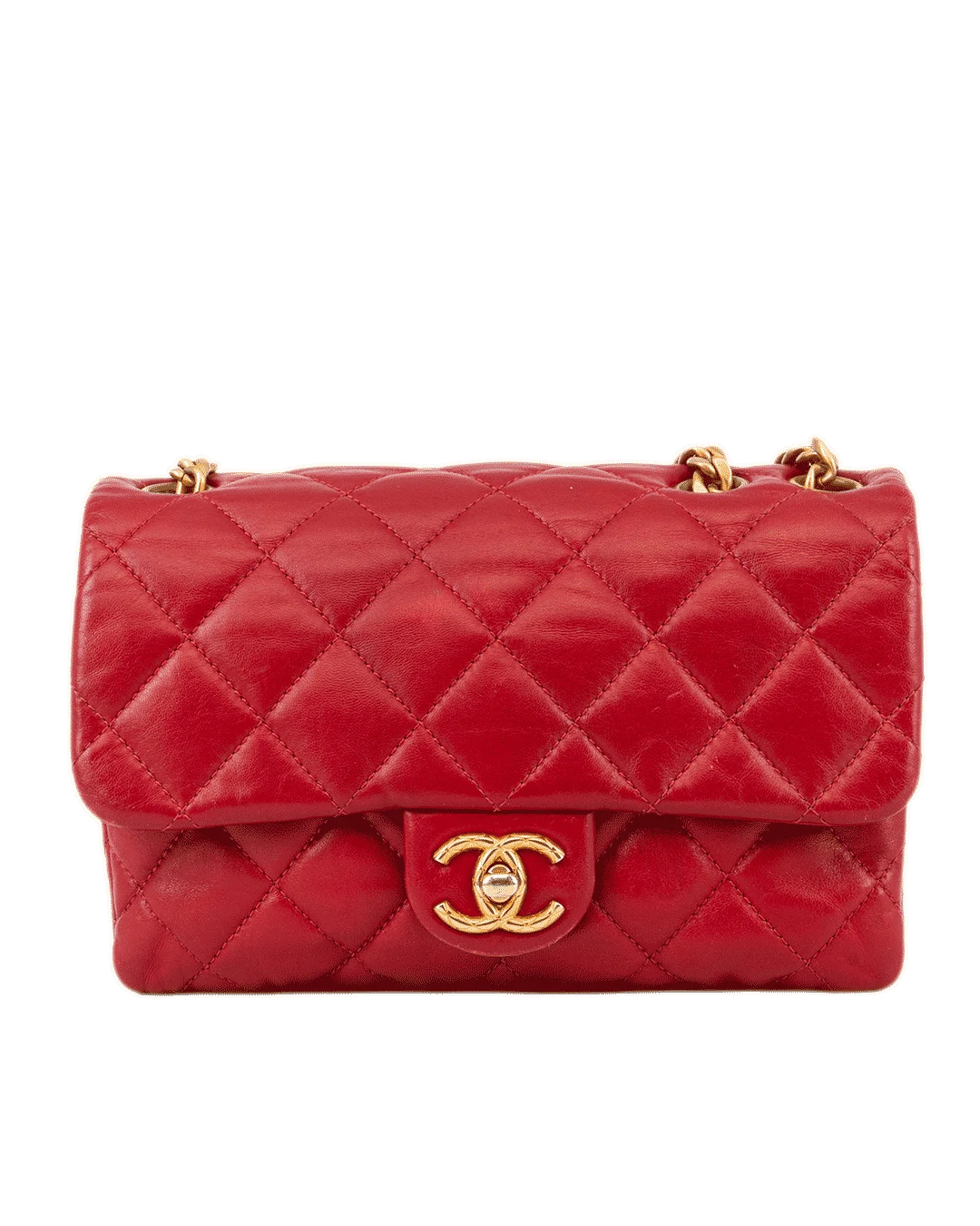 CHANEL CLASSIC FLAP 8 RED LAMB GHW E1C05UP2 0490