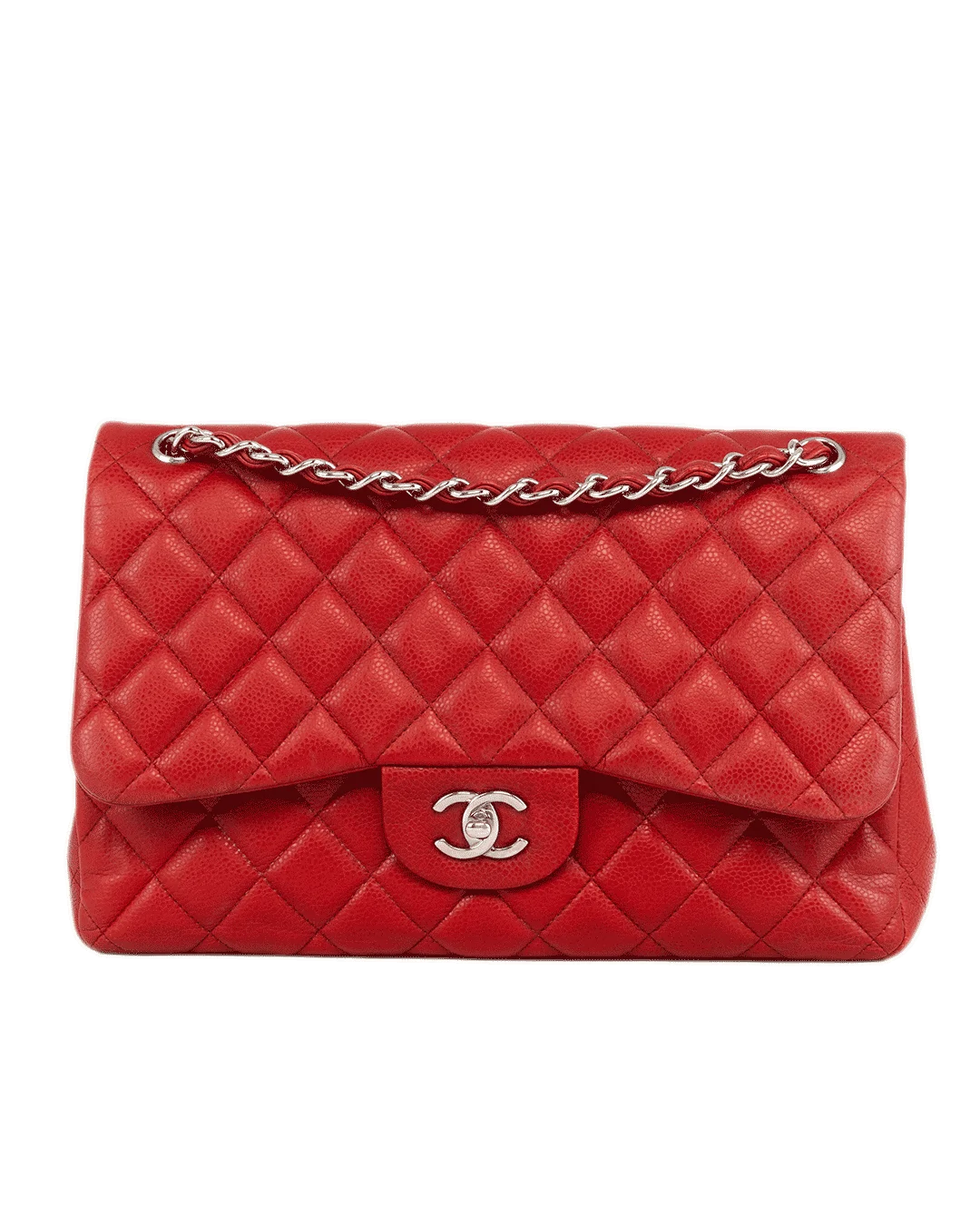 CHANEL CLASSIC JUMBO RED CAVIAR SHW 14950968 1642
