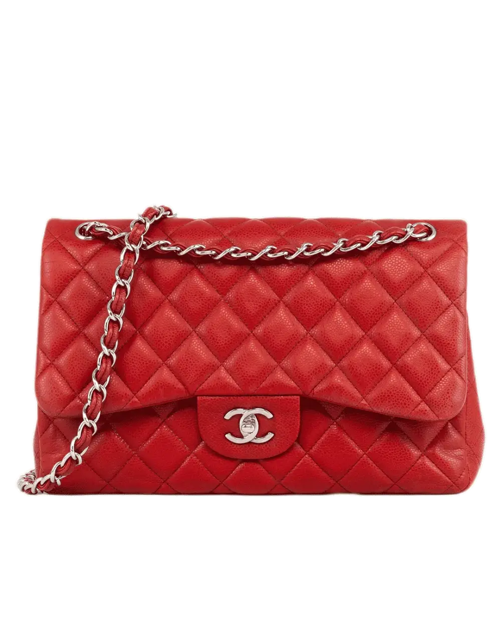 CHANEL CLASSIC JUMBO RED CAVIAR SHW 14950968 1643