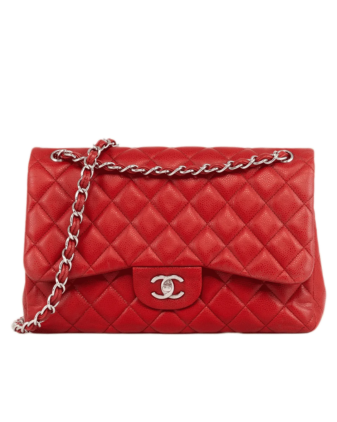 CHANEL CLASSIC JUMBO RED CAVIAR SHW 14950968 1643