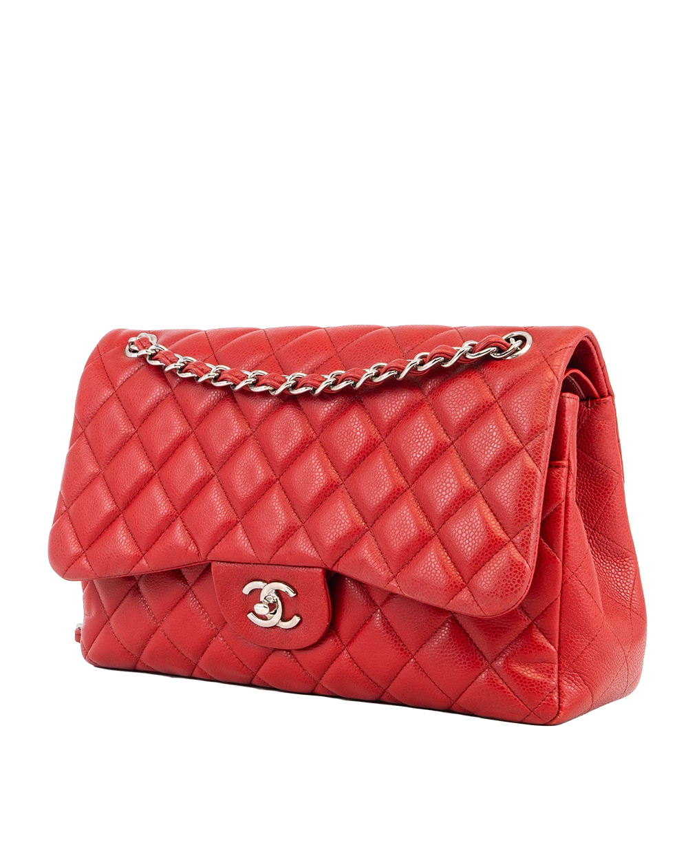CHANEL CLASSIC JUMBO RED CAVIAR SHW 14950968 2884