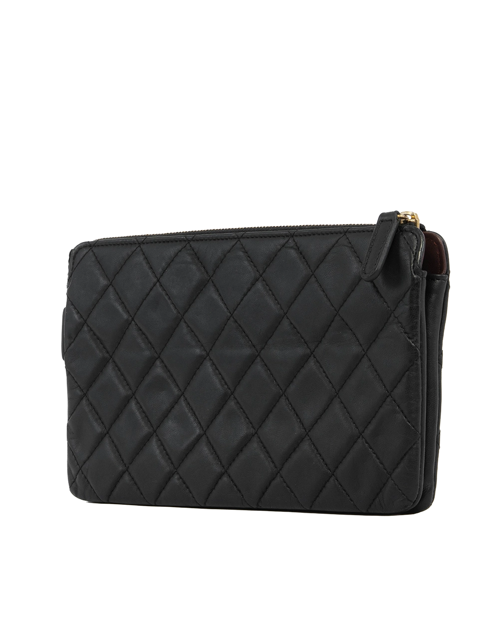 CHANEL CLUTCH BLACK LAMB GHW 23742971 0006