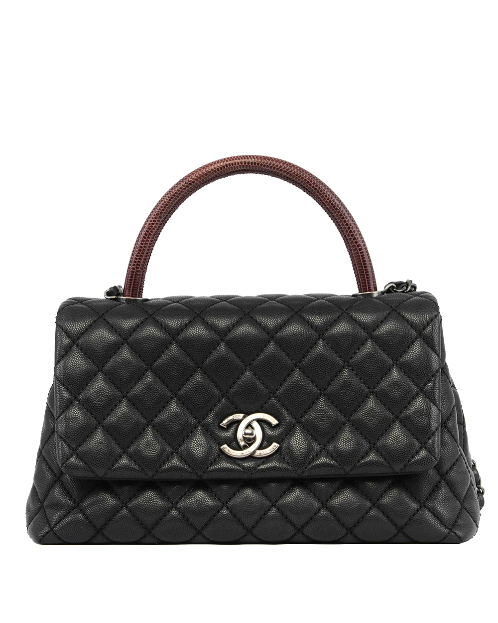 CHANEL COCO 11.5 BLACK LIZARD CAVIAR RSHW 21413328 0791
