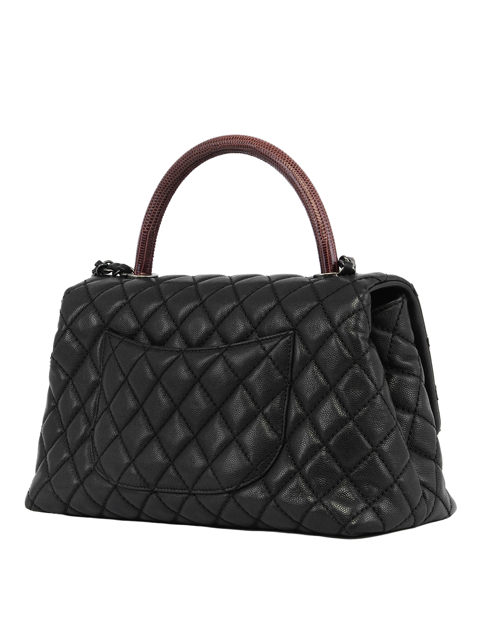 CHANEL COCO 11.5 BLACK LIZARD CAVIAR RSHW 21413328 0794