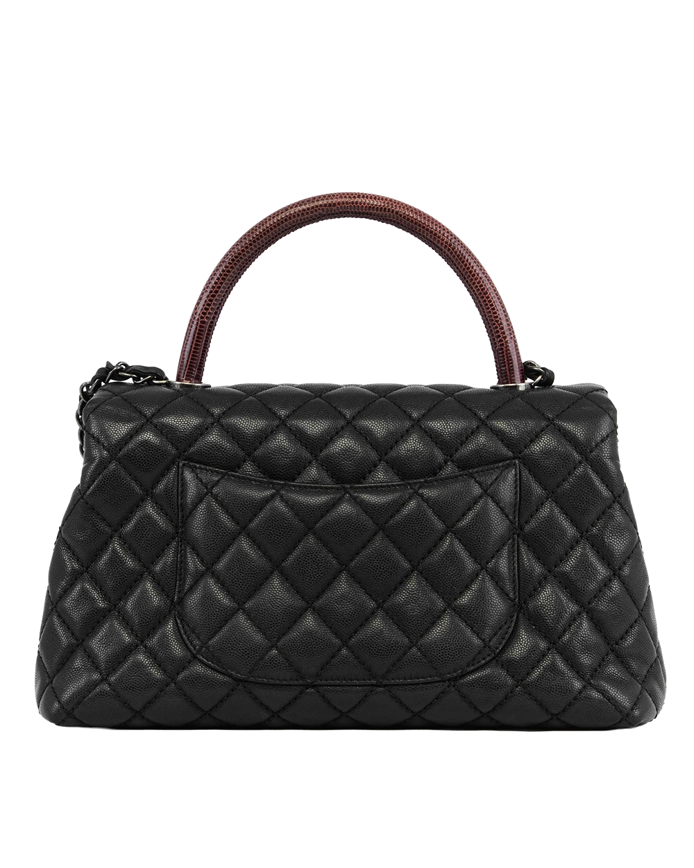 CHANEL COCO 11.5 BLACK LIZARD CAVIAR RSHW 21413328 0795