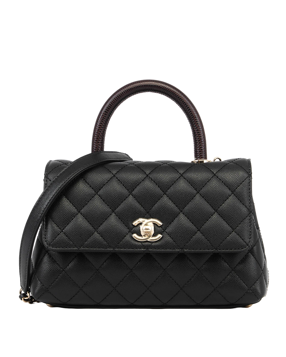 CHANEL COCO 9.5 BLACK CAVIAR SHW H63KA7JH 0164