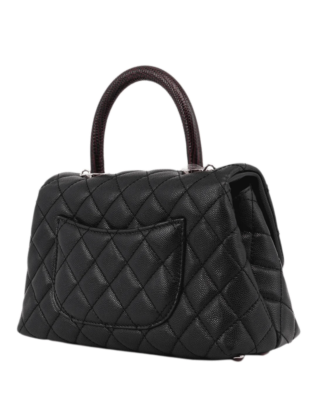 CHANEL COCO TOP HANDLE 9.5 BLACK CAVIAR GHW 310801954670
