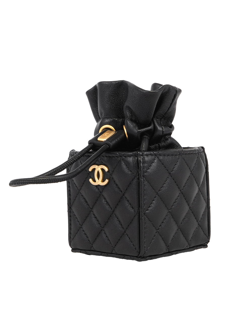 CHANEL DRAWSTRING MINI BLACK CAVIAR GHW 31761449 3266