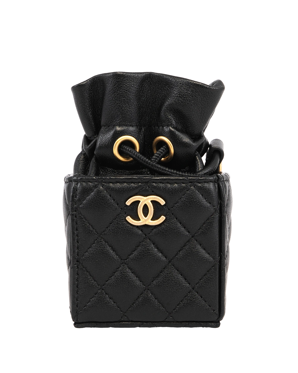 CHANEL DRAWSTRING MINI BLACK CAVIAR GHW 31761449 3269