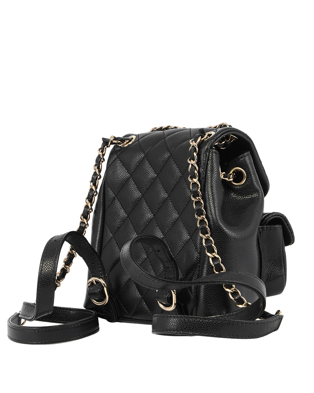 CHANEL DUMA BACKPACK MINI BLACK CAVIAR GHW E7X1AU92 0881