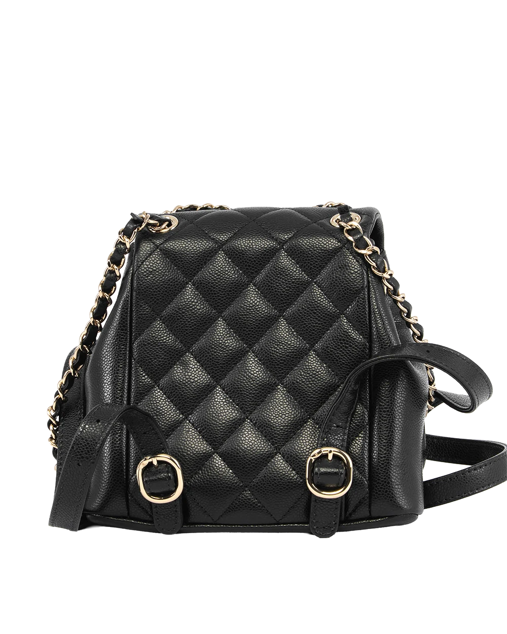 CHANEL DUMA BACKPACK MINI BLACK CAVIAR GHW E7X1AU92 0882