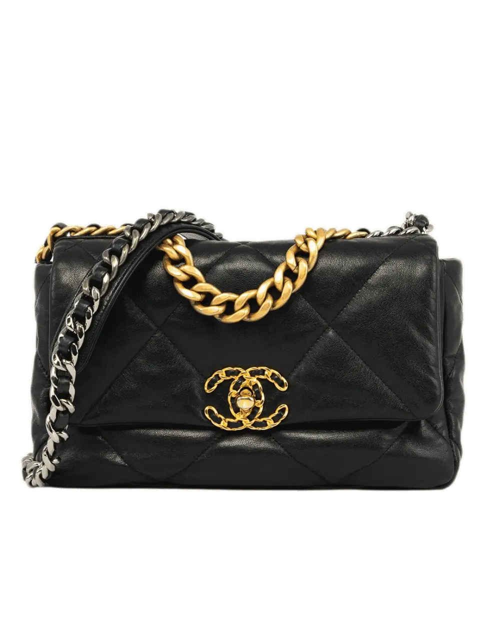 CHANEL FLAP 19 26 BLACK LAMB GHW SHW 29758084 0316