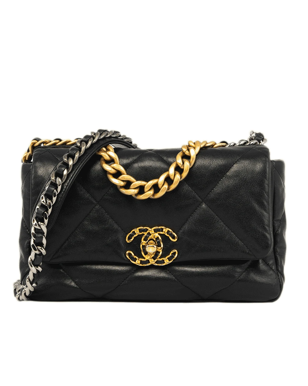 CHANEL FLAP 19 26 BLACK LAMB GHW SHW 29758084 0316