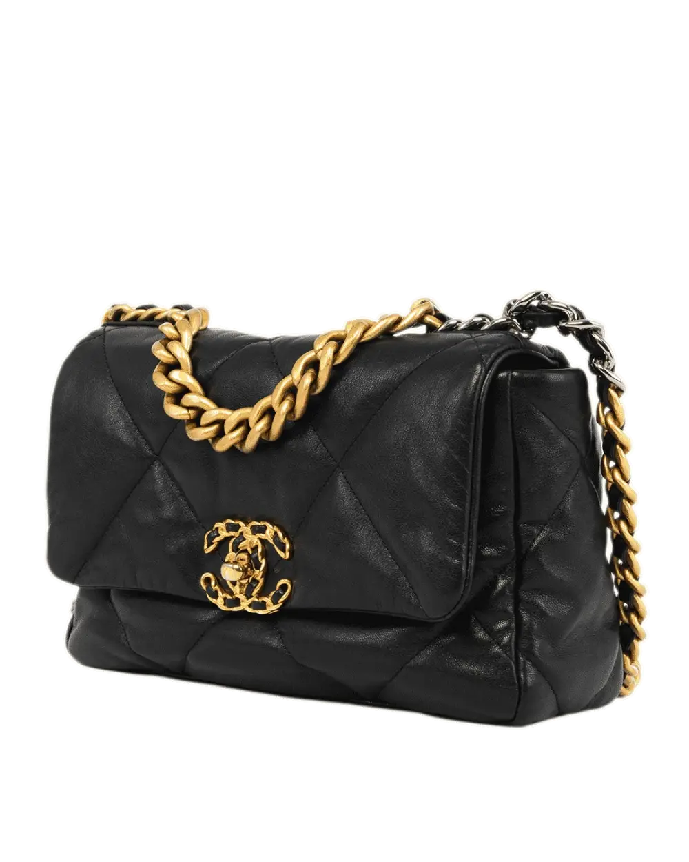 CHANEL FLAP 19 26 BLACK LAMB GHW SHW 29758084 0317