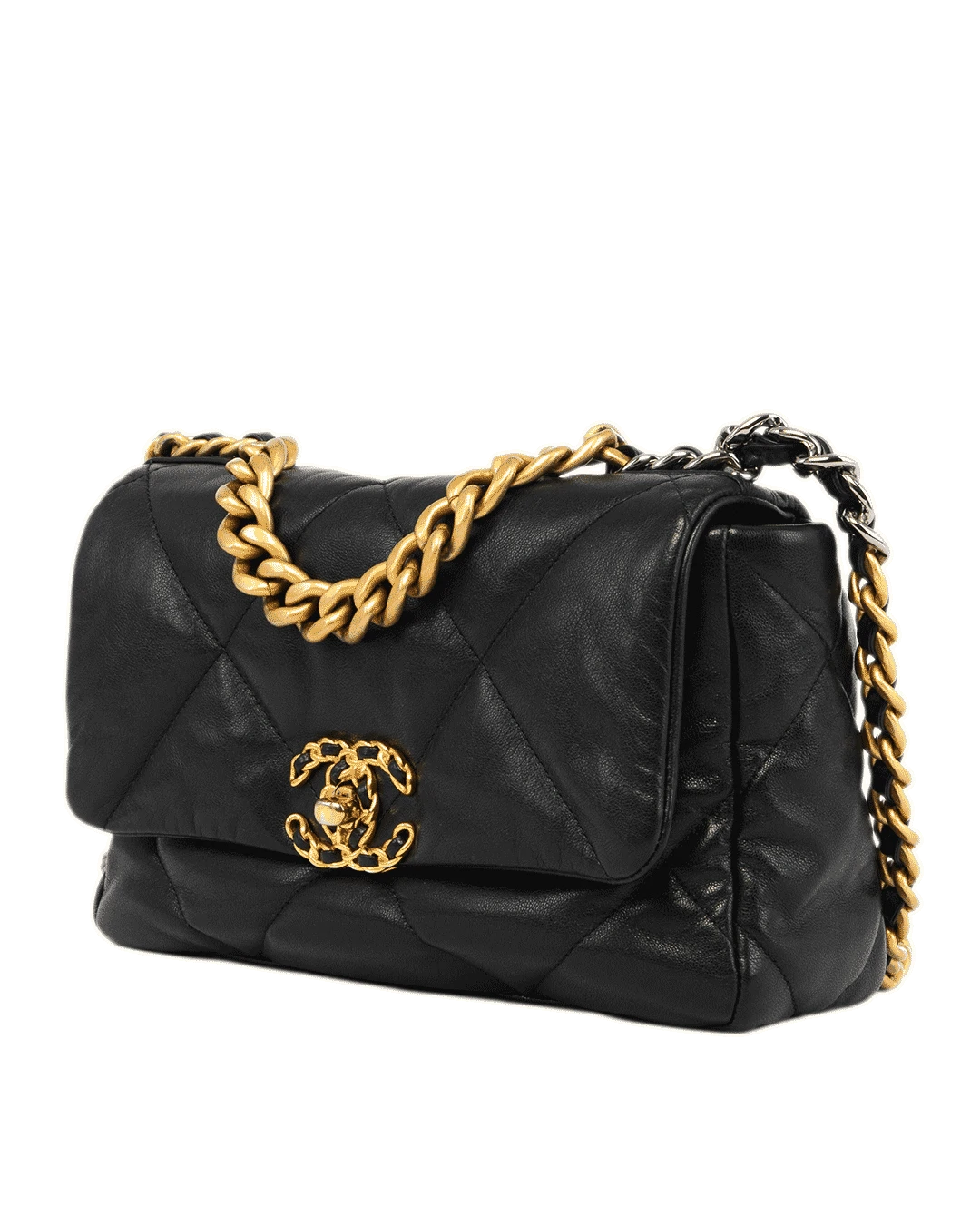 CHANEL FLAP 19 26 BLACK LAMB GHW SHW 29758084 0317