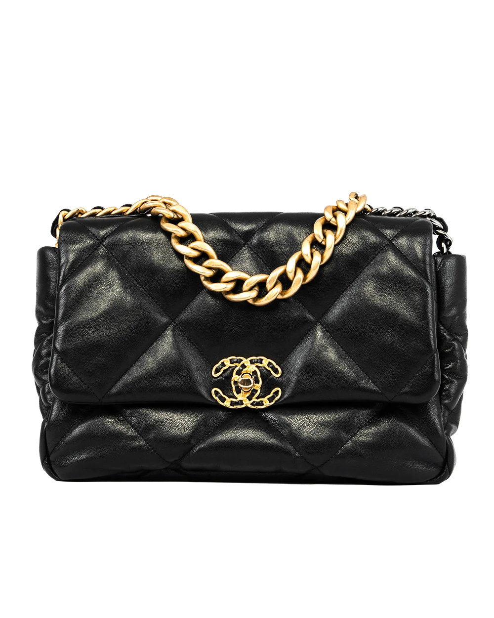 CHANEL FLAP 19 30 BLACK LAMB GHW 30362342 1937