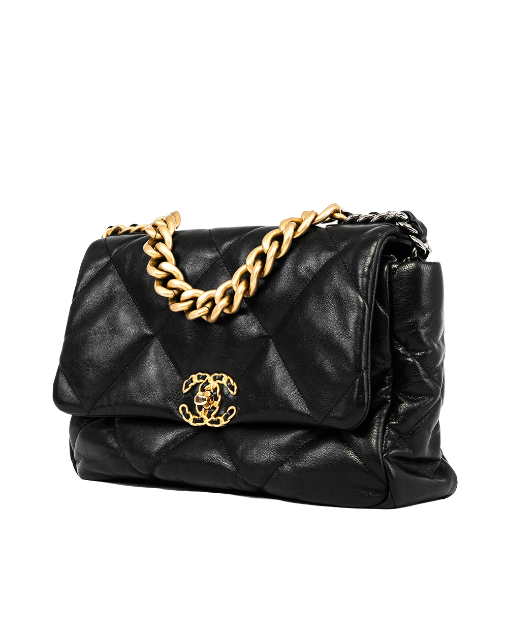 CHANEL FLAP 19 30 BLACK LAMB GHW 30362342 1938