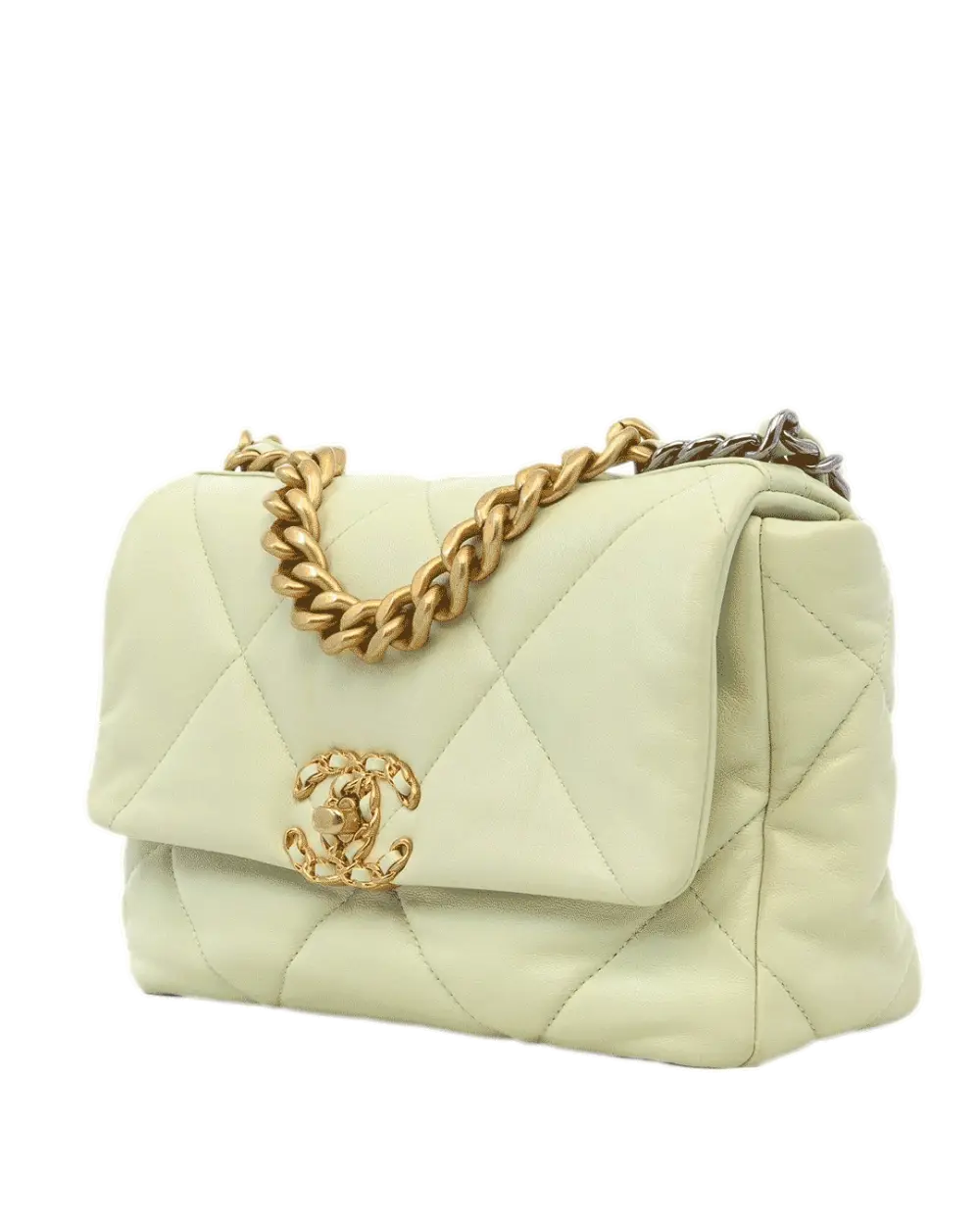 CHANEL FLAP 19 GREEN LAMB GHW G6H6R9374690