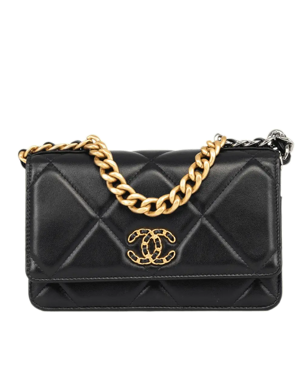 CHANEL FLAP 19 WOC 7.5 BLACK LAMB GHW J1U6L3N1 2184