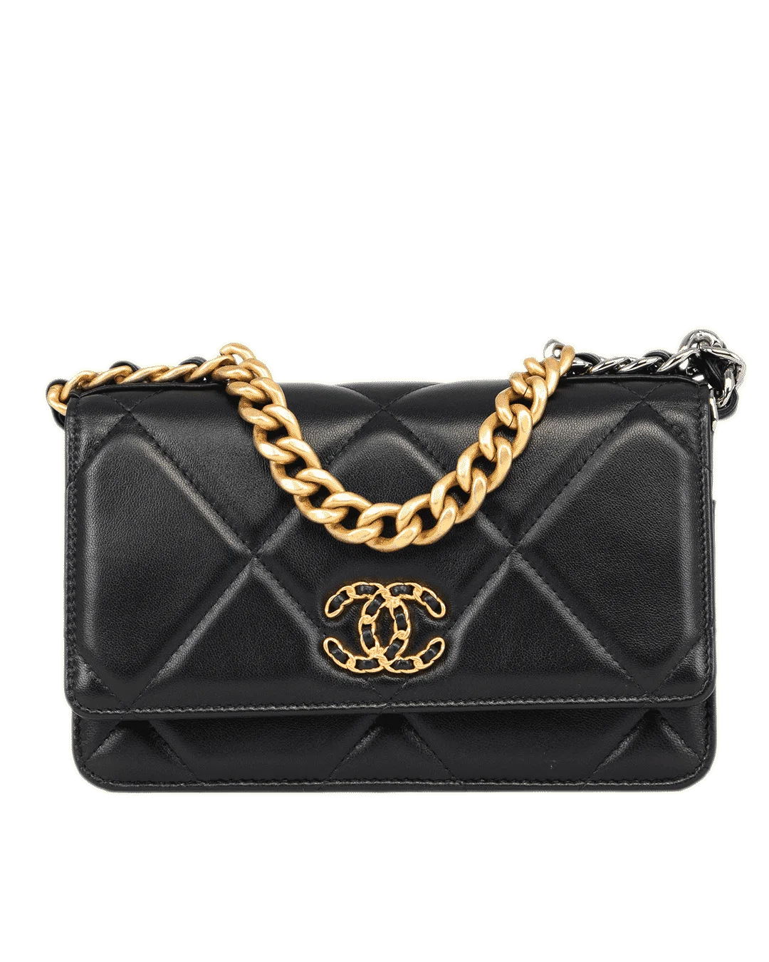 CHANEL FLAP 19 WOC 7.5 BLACK LAMB GHW J1U6L3N1 2184