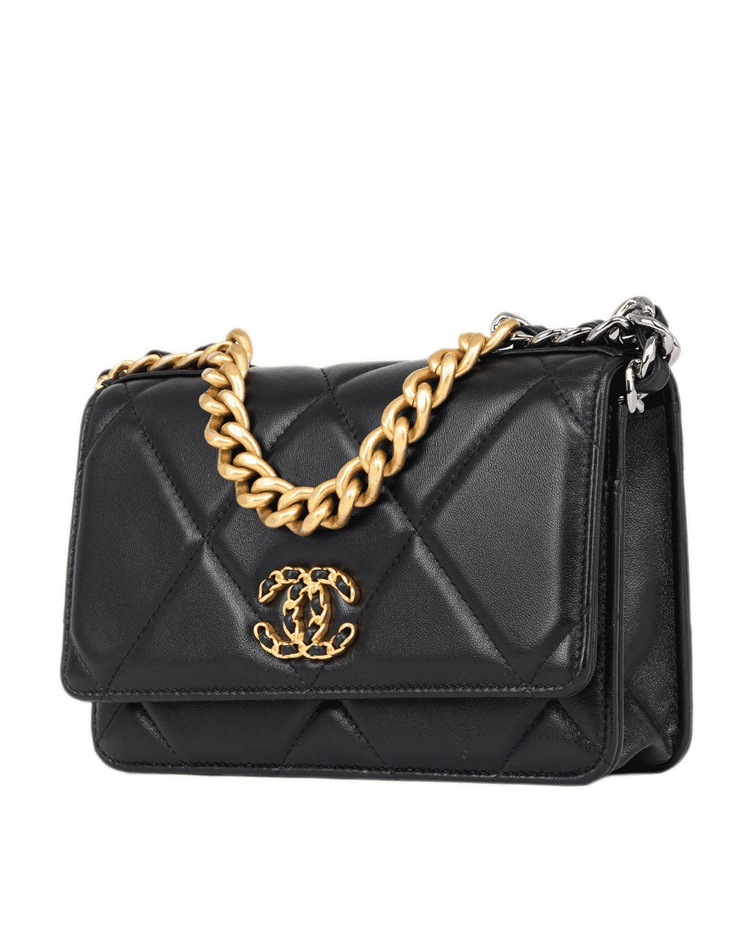 CHANEL FLAP 19 WOC 7.5 BLACK LAMB GHW J1U6L3N1 2185