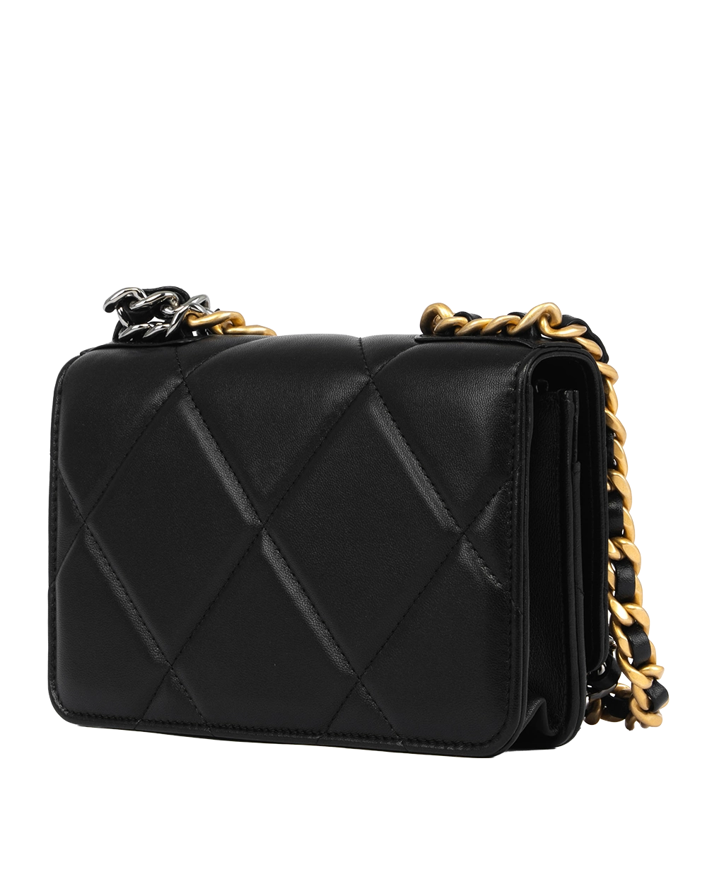CHANEL FLAP 19 WOC BLACK LAMB GHW K18KXUCJ 0658