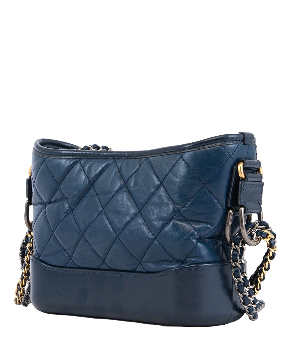 CHANEL GABRIELLE SMALL BLUE NAVY LAMB SGHW 267497804517