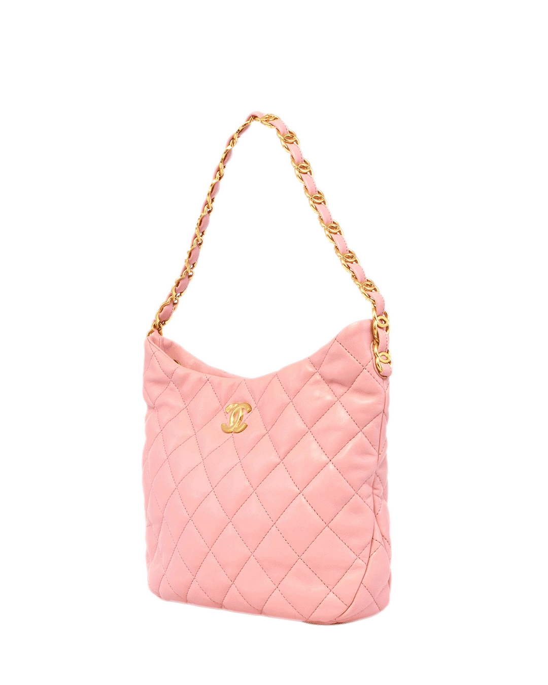 CHANEL HOBO 22K PINK LAMB GHW G12743H4 0302