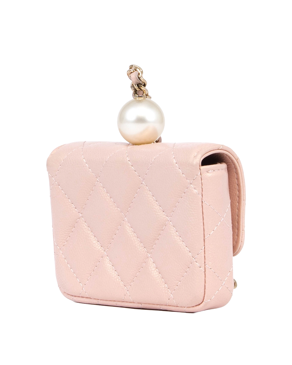 CHANEL IRIDESCENT COIN PURSE WITH CHAIN PINK CAVIAR GHW 31322488 0583
