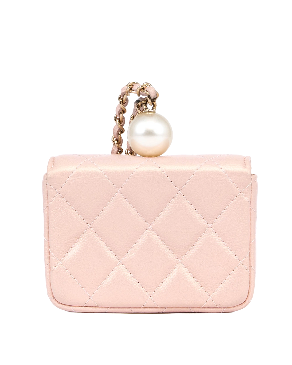 CHANEL IRIDESCENT COIN PURSE WITH CHAIN PINK CAVIAR GHW 31322488 0584