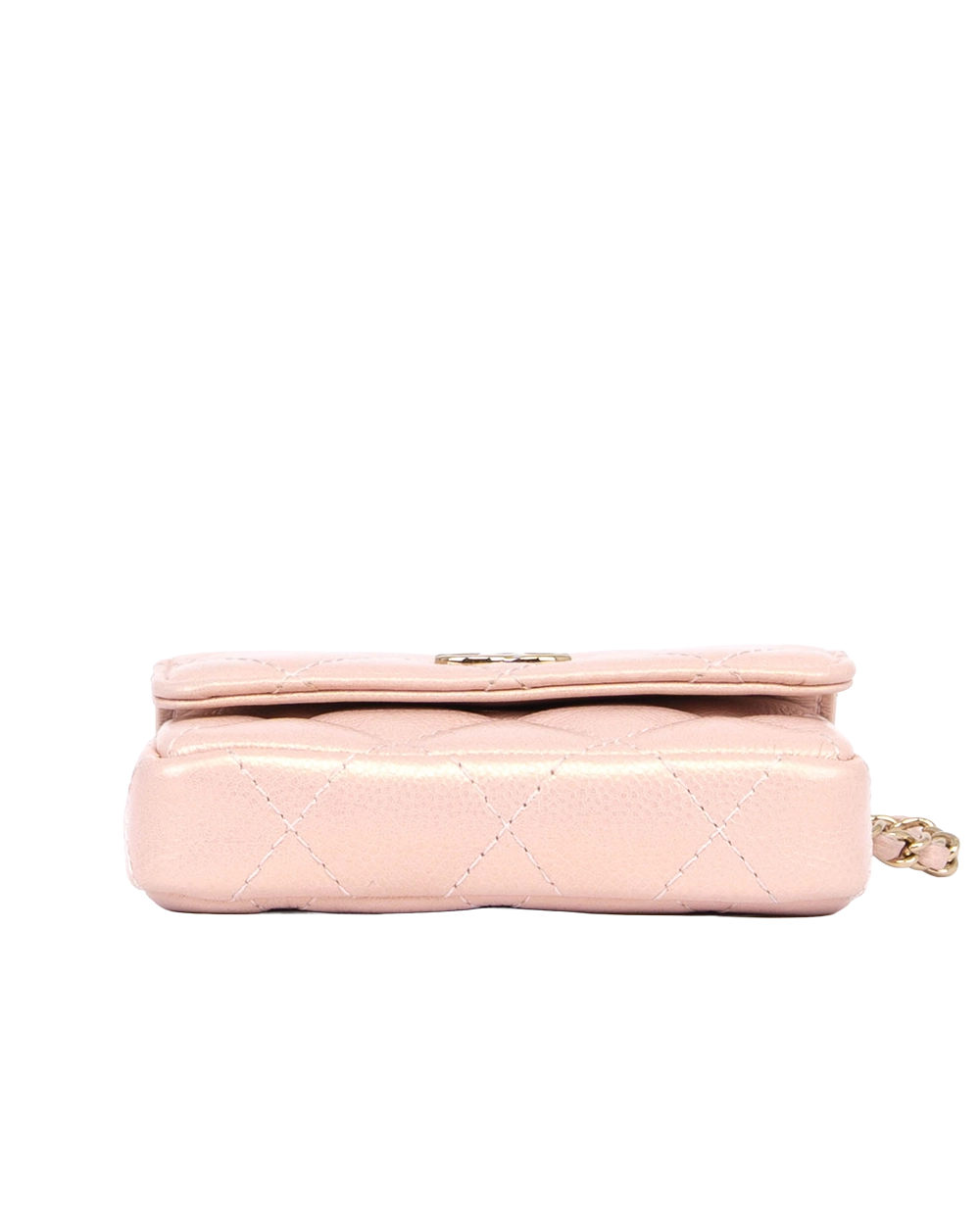 CHANEL IRIDESCENT COIN PURSE WITH CHAIN PINK CAVIAR GHW 31322488 0585