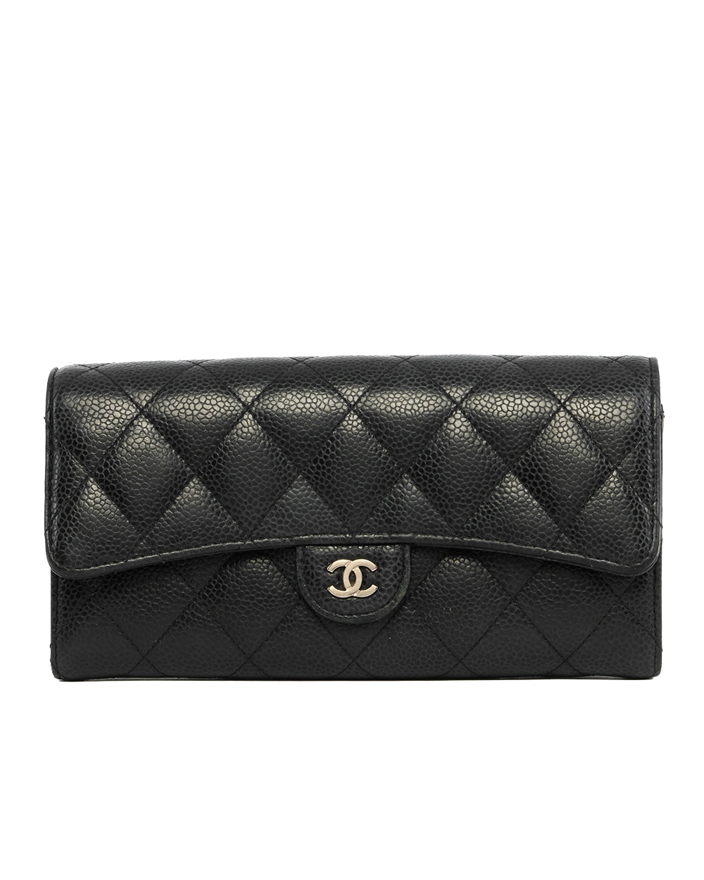 CHANEL SARAH WALLET LONG BLACK CAVIAR GHW 25650544 0108