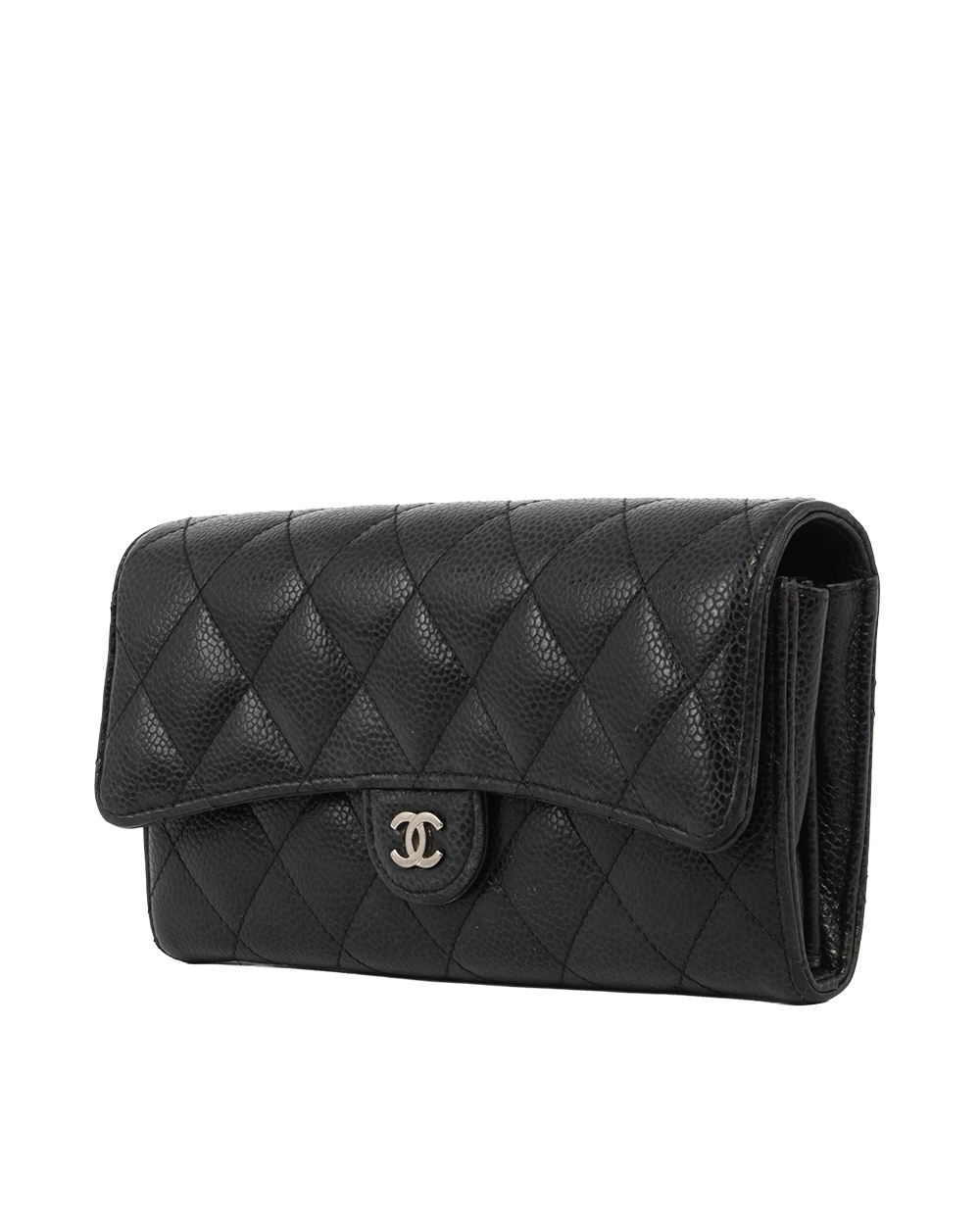 CHANEL SARAH WALLET LONG BLACK CAVIAR GHW 25650544 0110