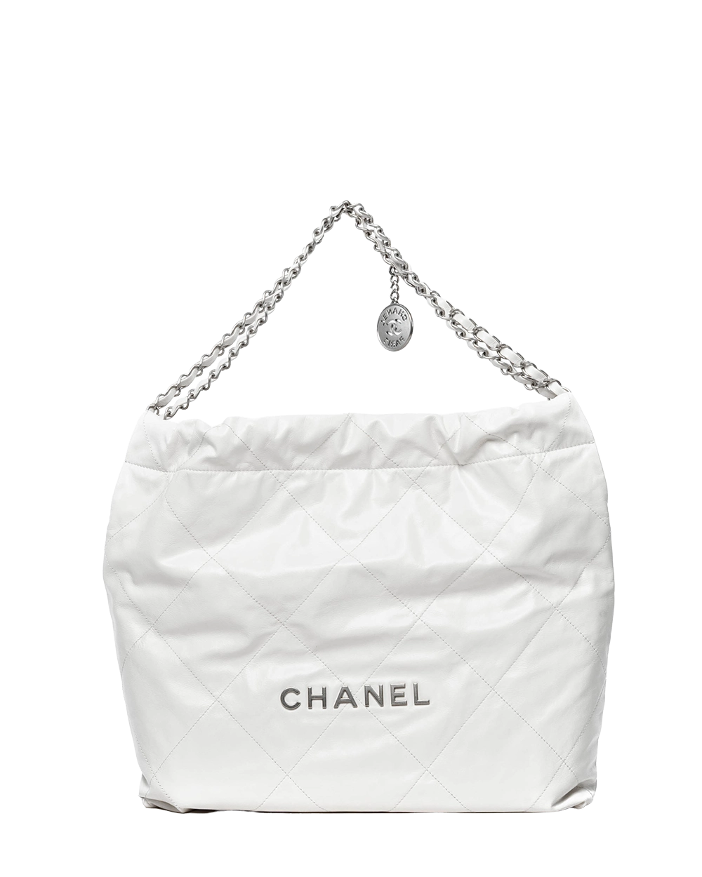 CHANEL TOTE 22 MEDIUM WHITE LAMB SHW A1G3L6N1 2260