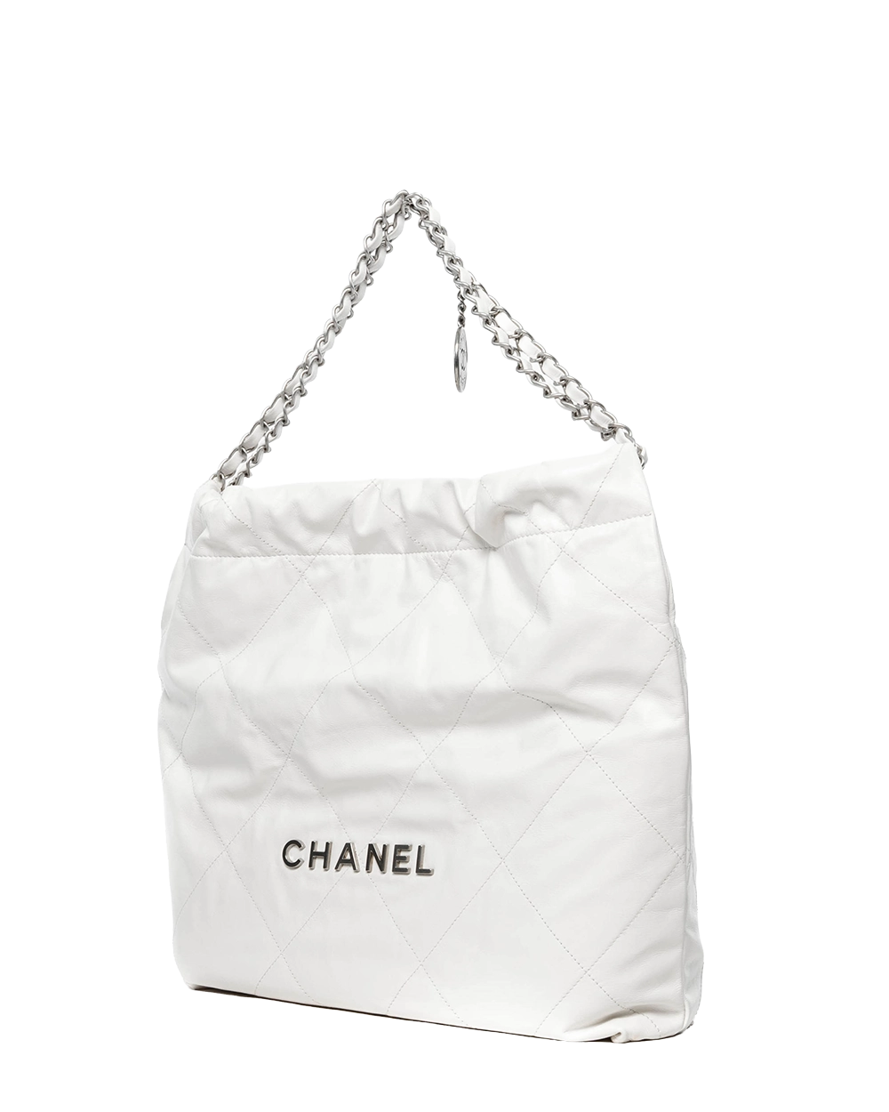 CHANEL TOTE 22 MEDIUM WHITE LAMB SHW A1G3L6N1 2261