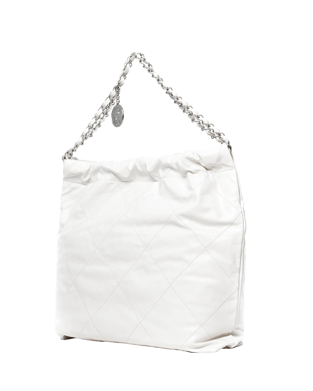 CHANEL TOTE 22 MEDIUM WHITE LAMB SHW A1G3L6N1 2262