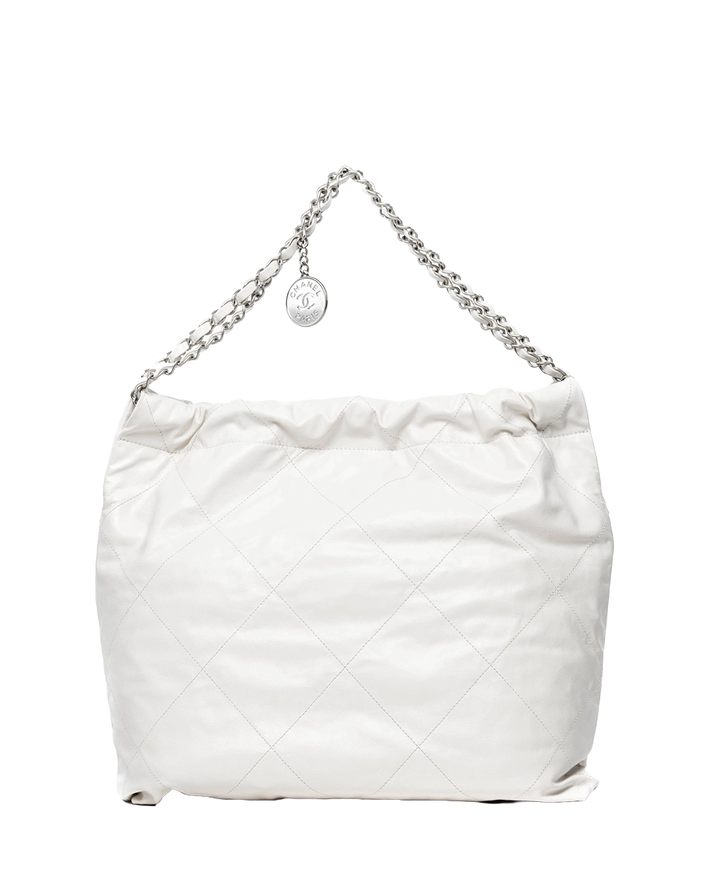 CHANEL TOTE 22 MEDIUM WHITE LAMB SHW A1G3L6N1 2263