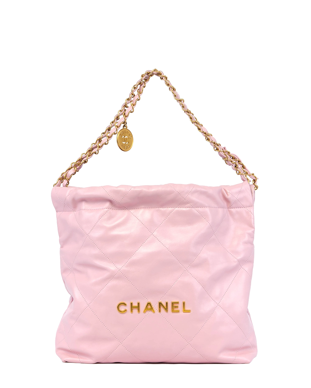 CHANEL TOTE 22 SMALL PINK CALF GHW L3EG2T5A 0602