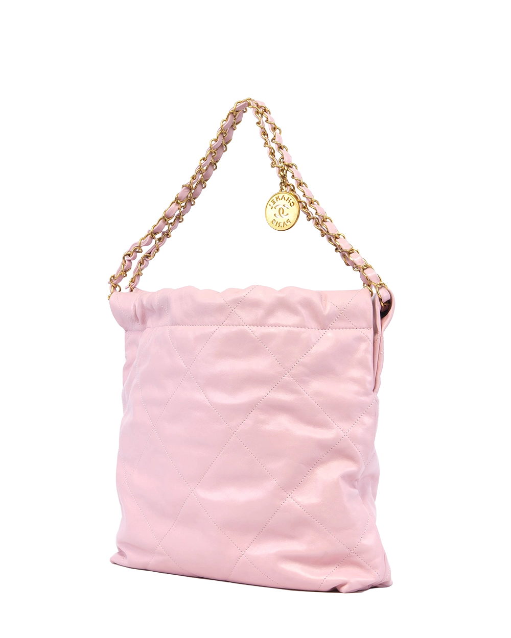 CHANEL TOTE 22 SMALL PINK CALF GHW L3EG2T5A 0604