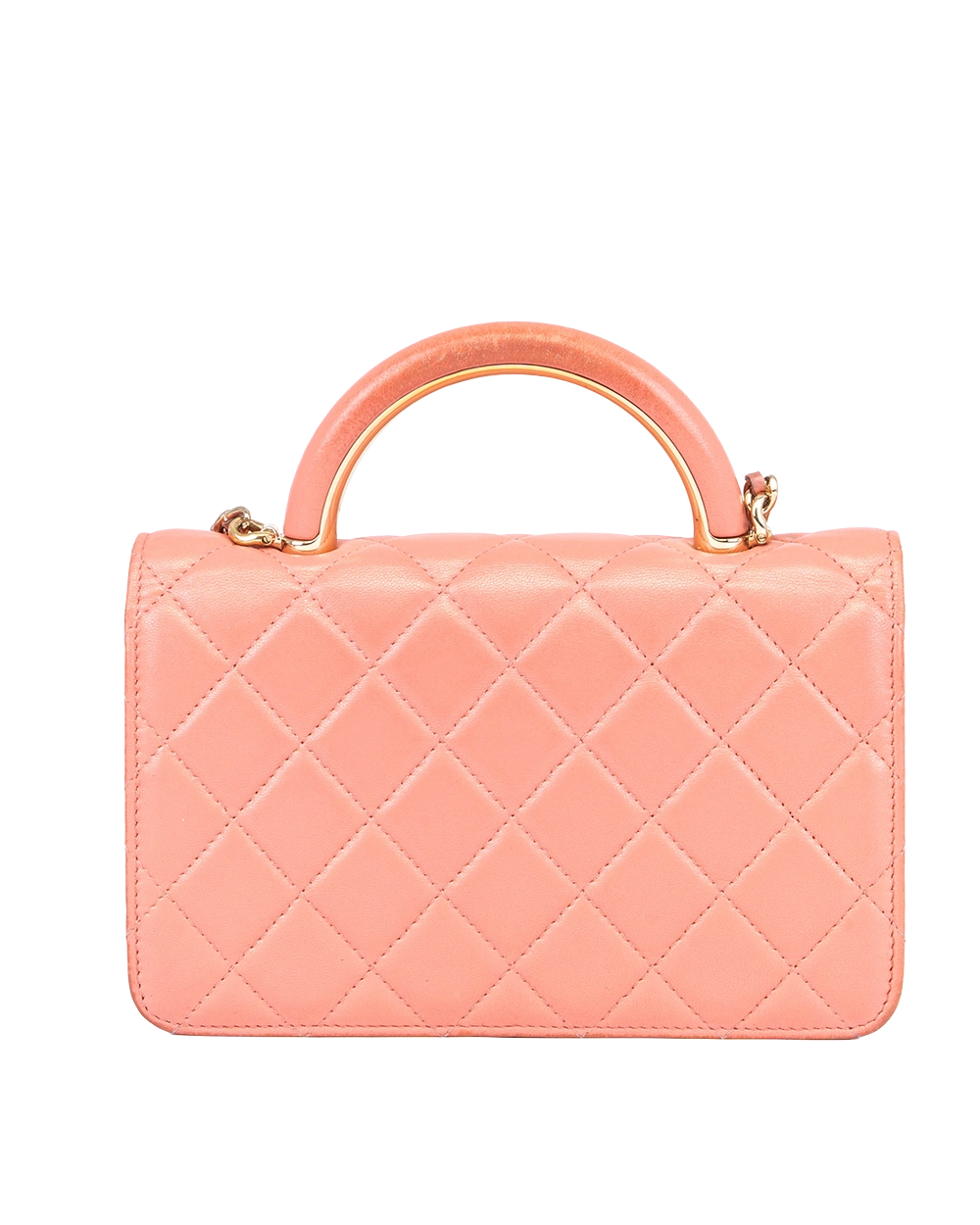 CHANEL TRENDY WOC TOP HANDLE 7.5 PINK LAMB GHW UHX991NE 0717
