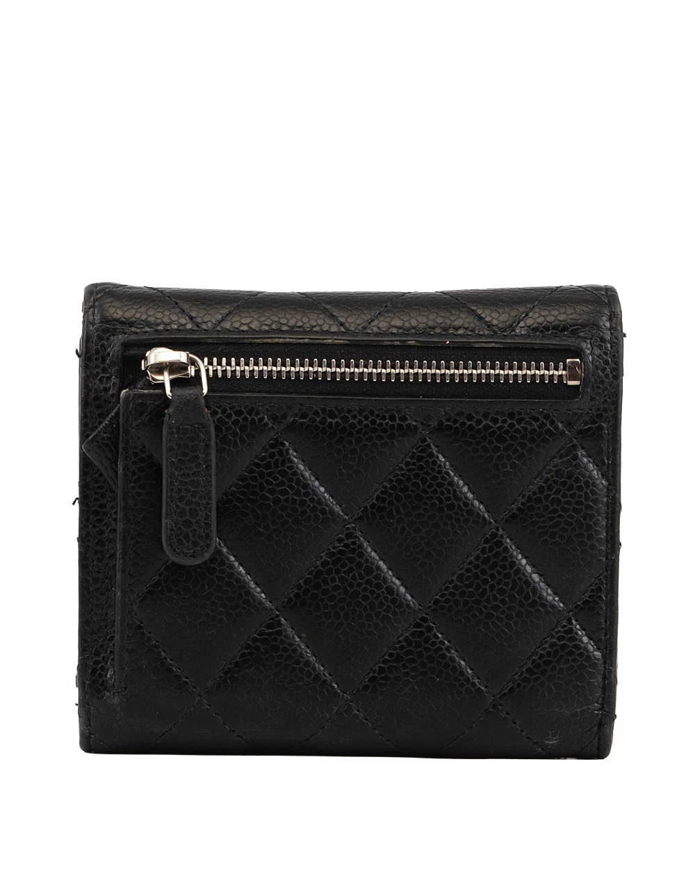 CHANEL TRI FOLD WALLET SHORT BLACK CAVIAR SHW 30817316 4268