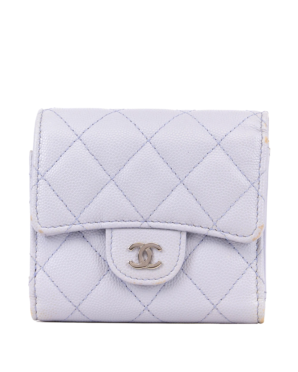 CHANEL TRI FOLD WALLET SHORT LIGHT PURPLE CAVIAR SHW 31704982 0650