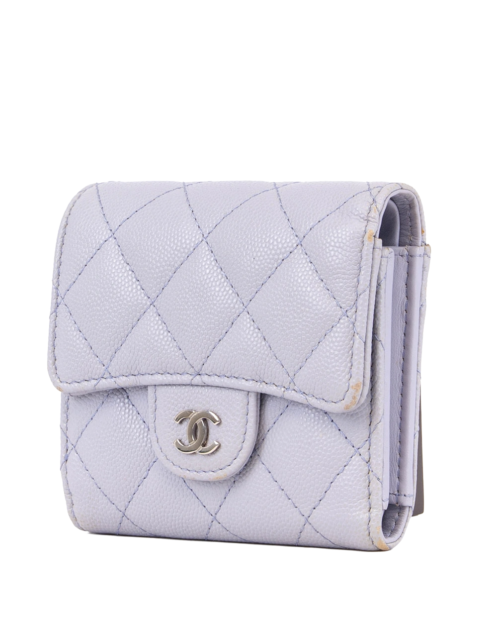 CHANEL TRI FOLD WALLET SHORT LIGHT PURPLE CAVIAR SHW 31704982 0651