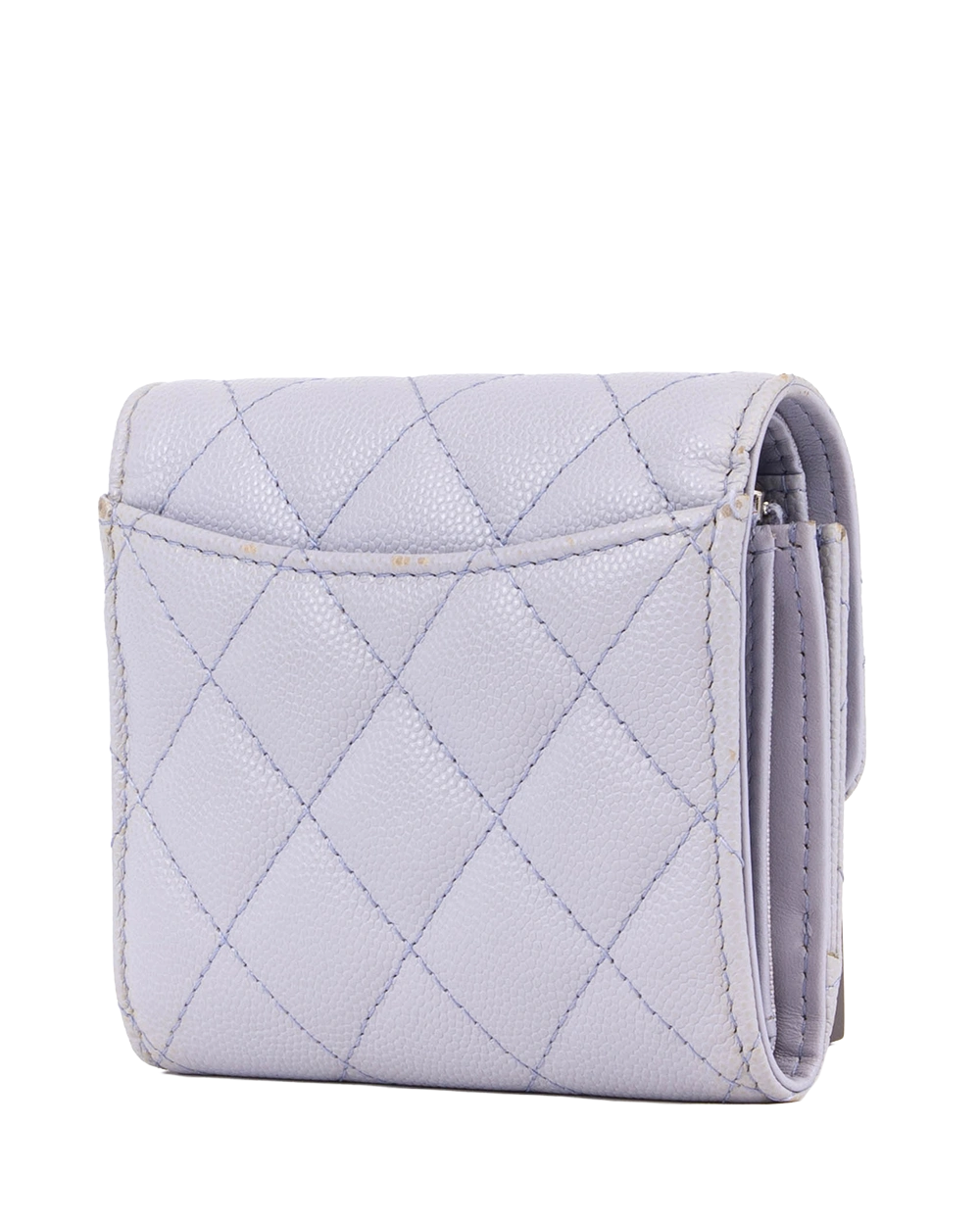 CHANEL TRI FOLD WALLET SHORT LIGHT PURPLE CAVIAR SHW 31704982 0652