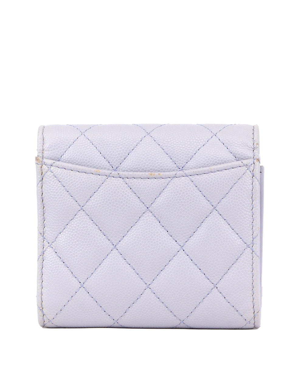CHANEL TRI FOLD WALLET SHORT LIGHT PURPLE CAVIAR SHW 31704982 0653