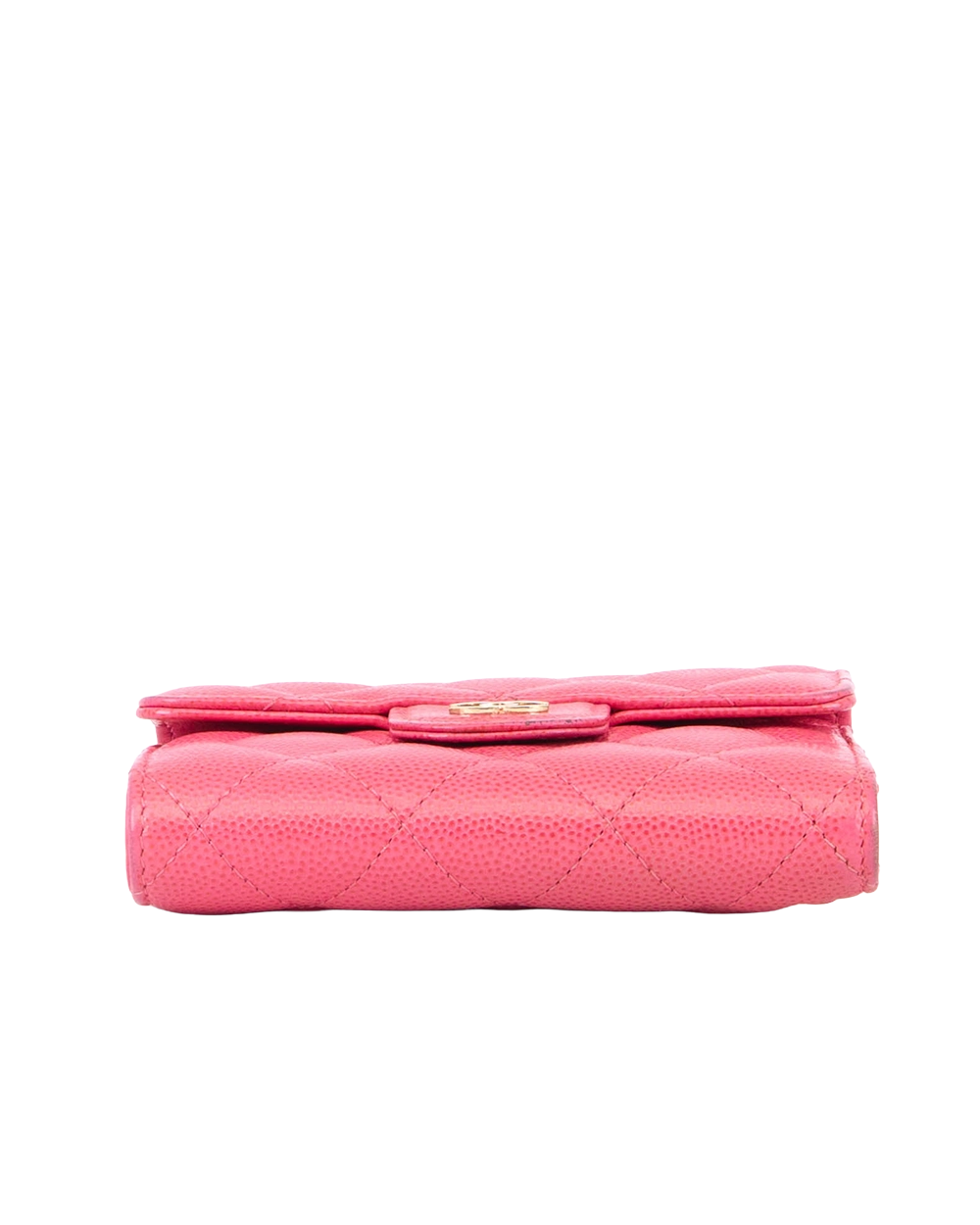 CHANEL TRI FOLD WALLET SHORT PINK CAVIAR GHW 30833276 0697