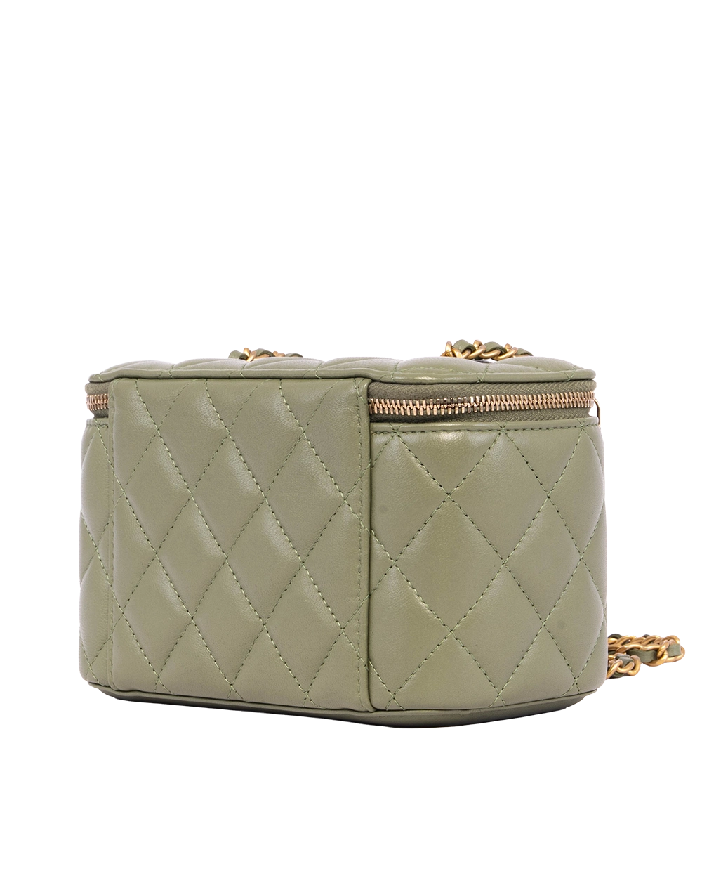 CHANEL VANITY ADJ BALL GREEN LAMB GHW 31507169 21210