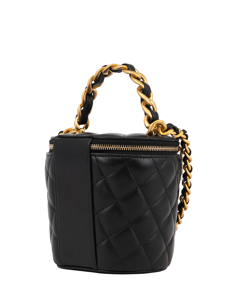 CHANEL VANITY CASE SMALL BLACK LAMB GHW GC9K3T3J 3267