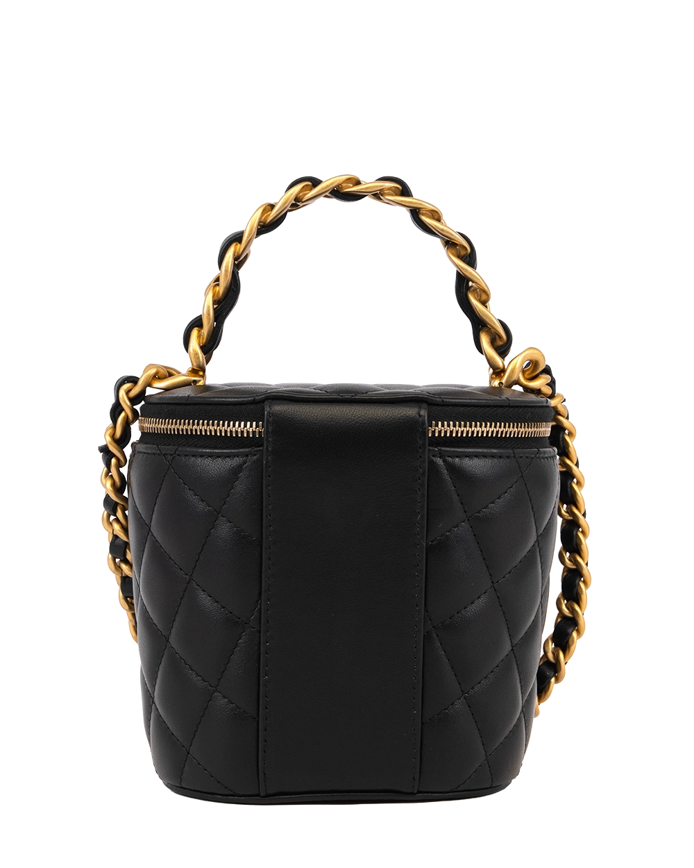 CHANEL VANITY CASE SMALL BLACK LAMB GHW GC9K3T3J 3268